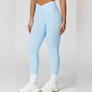 All In Motion Everyday Soft Light Blue High-Waist Women's 7/8 Leggings XXL NWT